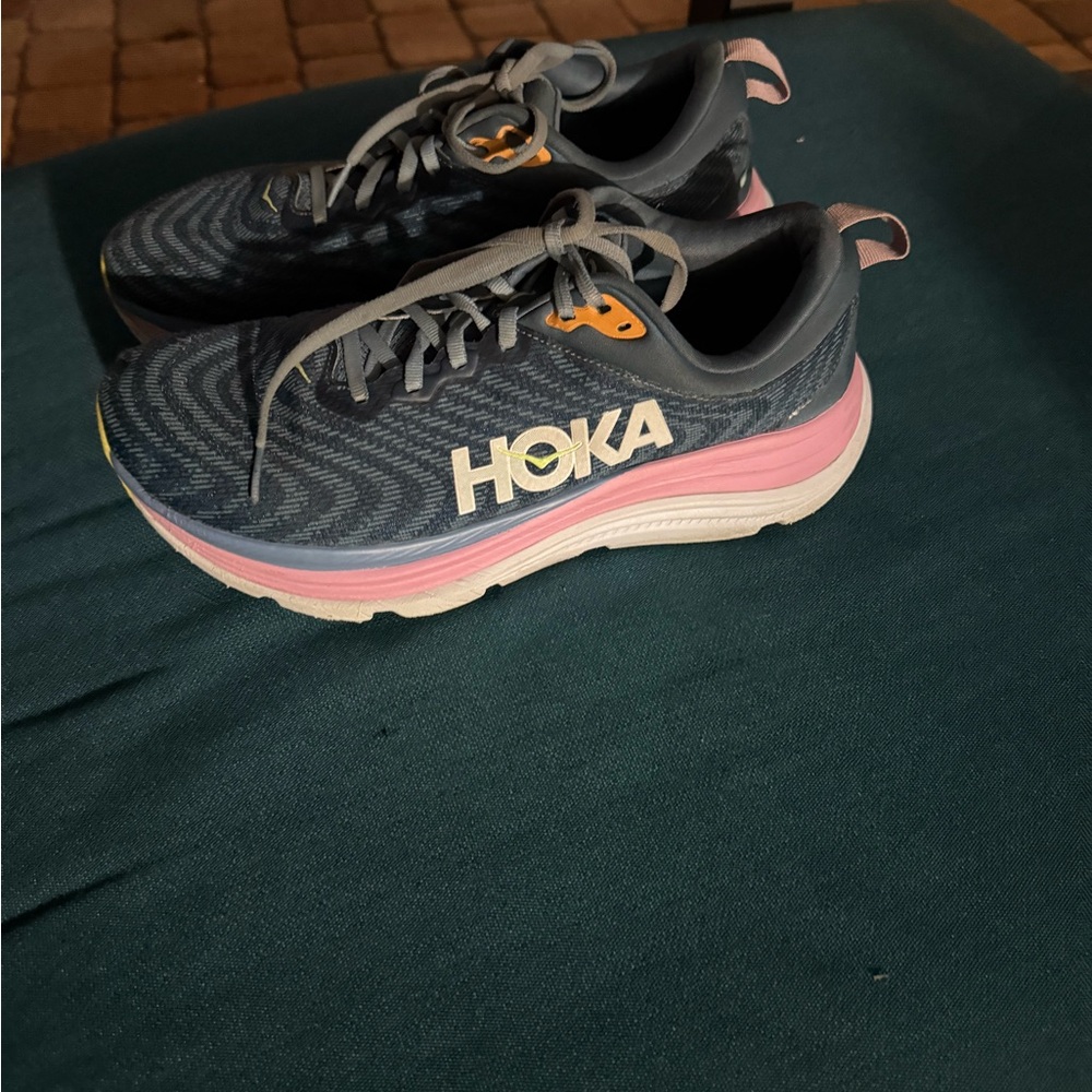 Hoka Gaviota 5, Laufschuh, Damen, Anchor/Grapefruit  size 11 - Picture 4 of 10
